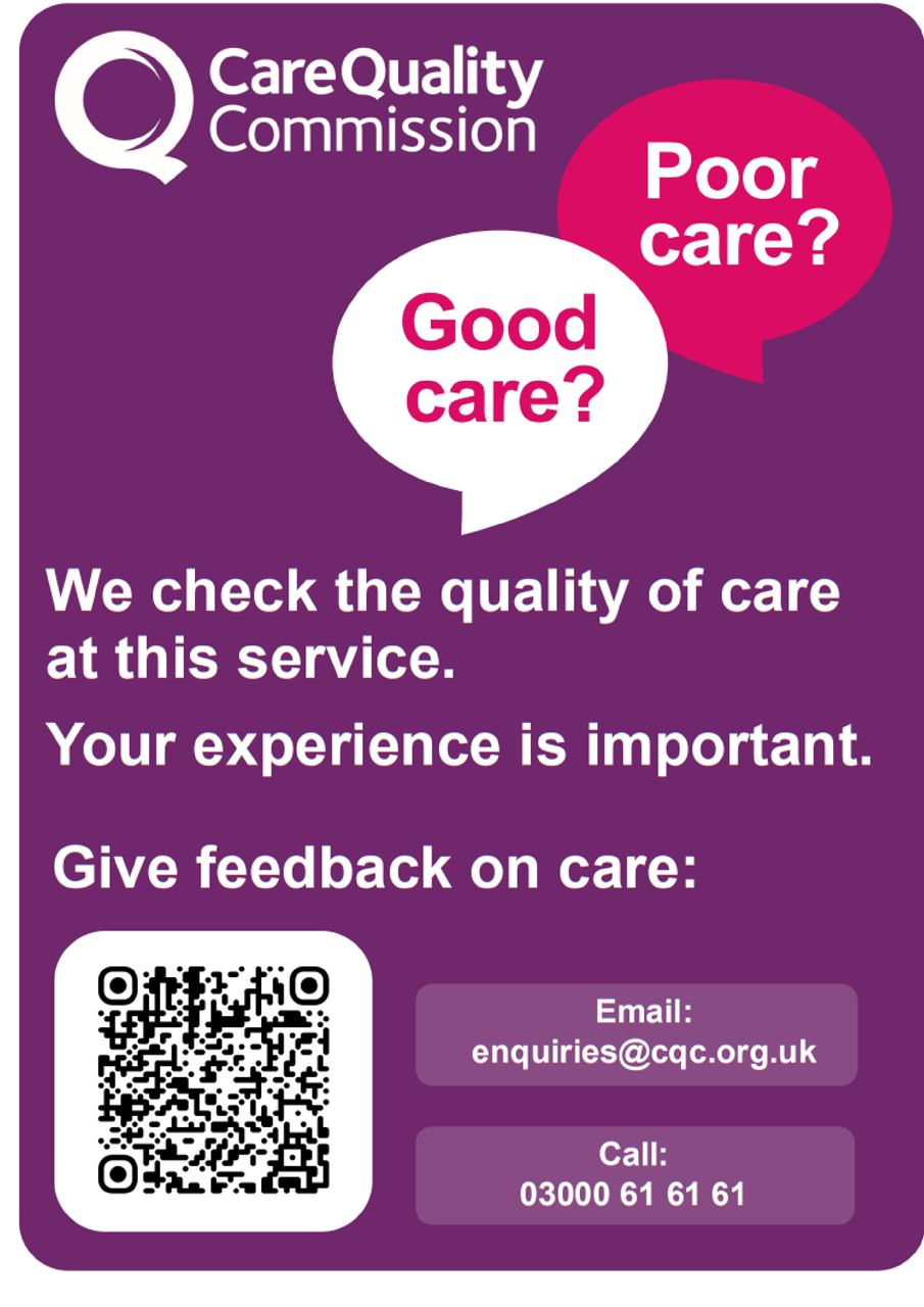 CQC feedback poster